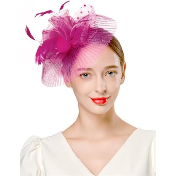 Fascinators for Women Tea Party Hat Headband Derby Wedding Church - Picture 5 of 7